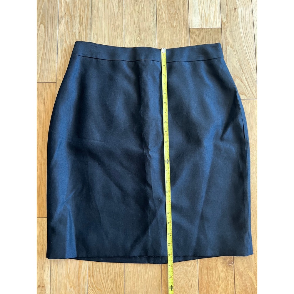 Kate Spade Pencil Skirt Black Zip Back Cotton Viscose Silk Womens Size 10 - Picture 4 of 11